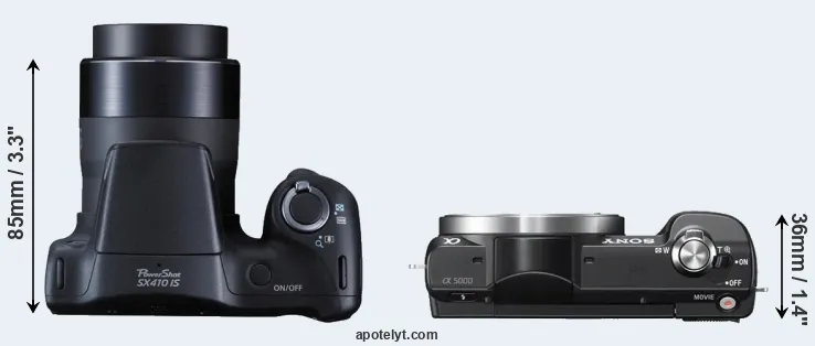 Compare SX410 versus A5000 top