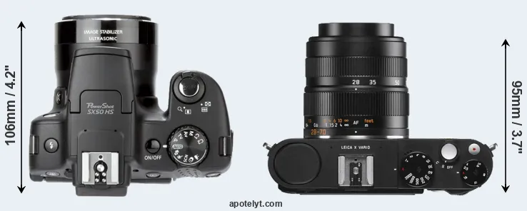 Compare SX50 versus X Vario top