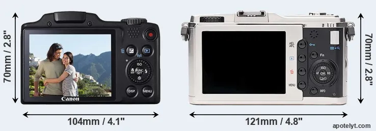 Comparison SX510 or E-P1 rear