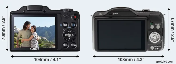 Comparison SX510 or GF5 rear