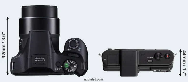 Compare SX520 versus V1 top