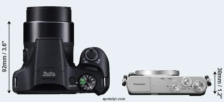 Compare SX520 versus GM1 top