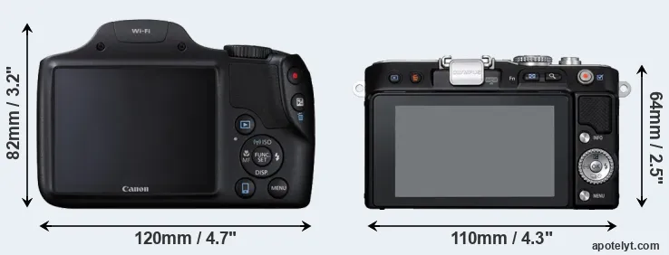 Comparison SX530 or E-PL3 rear
