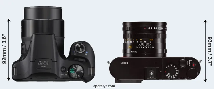 Compare SX540 versus Q Typ 116 top