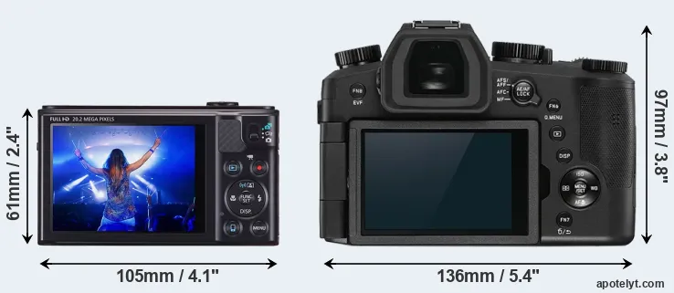 Comparison SX610 or V-LUX 5 rear