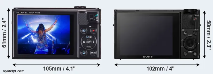 Comparison SX610 or RX100 IV rear
