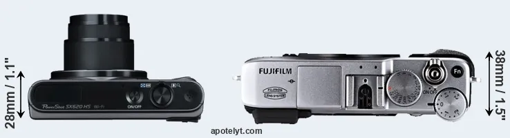 Compare SX620 versus X-E1 top