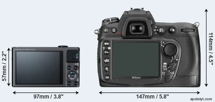 Comparison SX620 or D300 rear