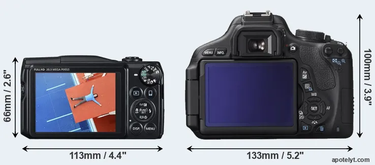 Comparison SX710 or T3i rear