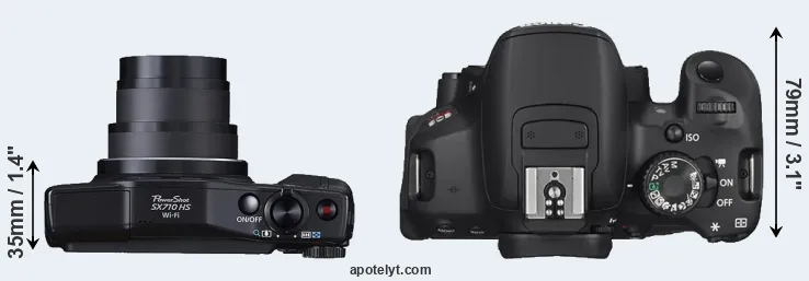 Compare SX710 versus T4i top