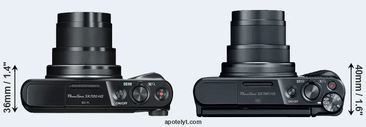 Compare SX720 versus SX740 top