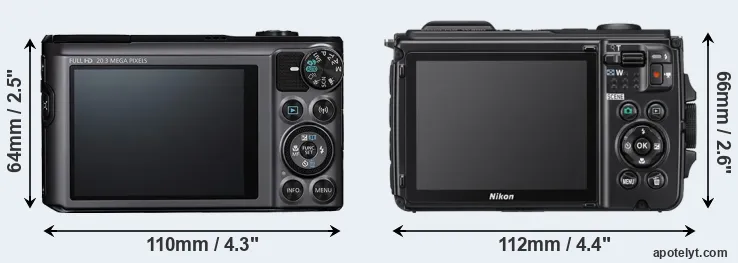 Comparison SX720 or W300 rear
