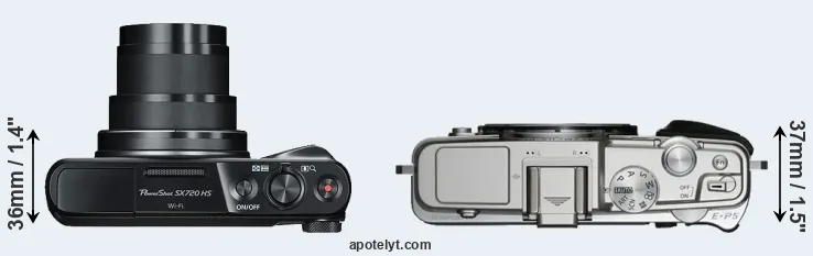 Compare SX720 versus E-P5 top
