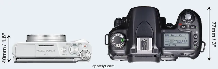 Compare SX730 versus D80 top