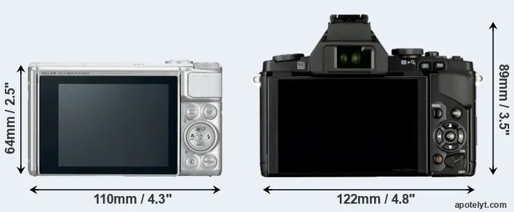 Comparison SX730 or E-M5 rear