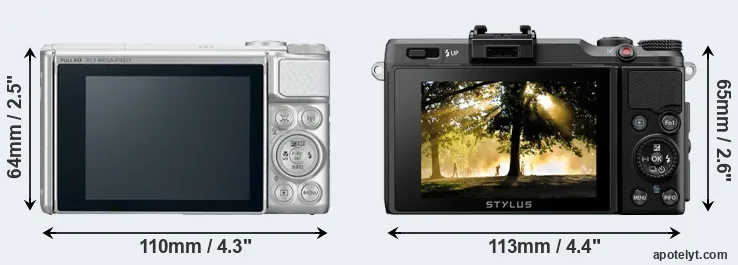 Comparison SX730 or XZ-2 rear