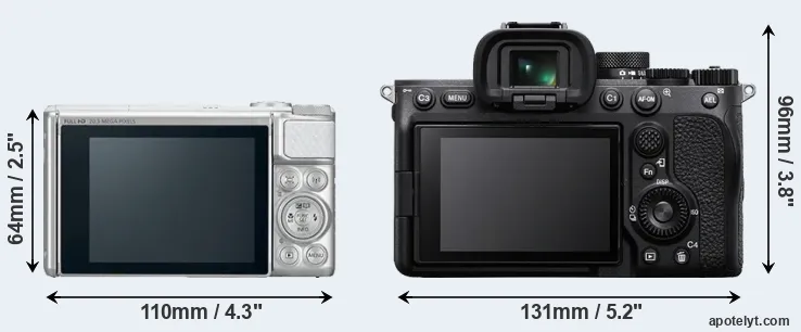 Comparison SX730 or A7 IV rear