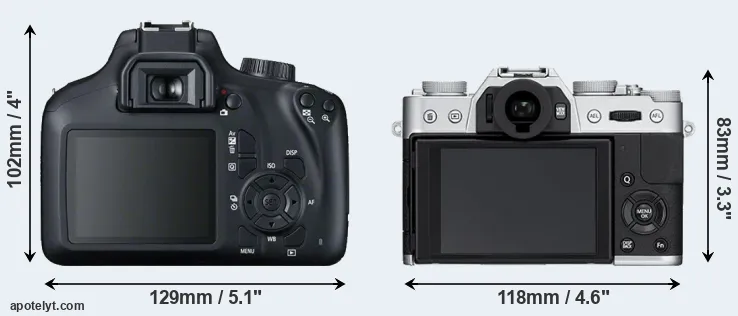 Comparison T100 or X-T10 rear