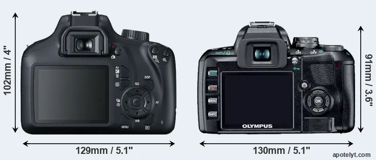 Comparison T100 or E-410 rear