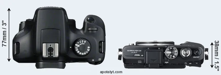 Compare T100 versus E-PL7 top