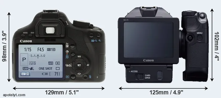 Comparison T1i or XC10 rear