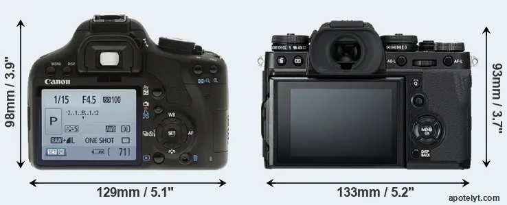 Comparison T1i or X-T3 rear
