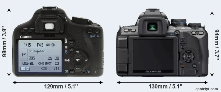 Comparison T1i or E-620 rear