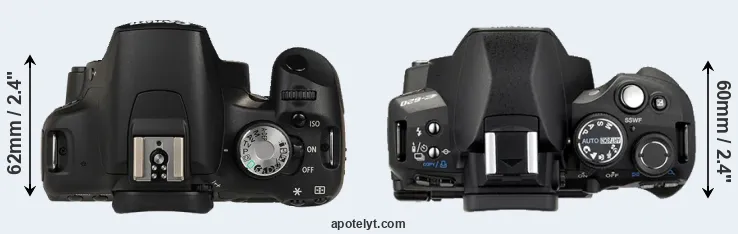 Compare T1i versus E-620 top