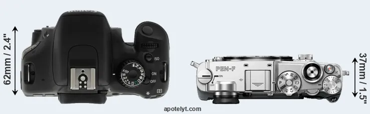 Compare T2i versus PEN-F top