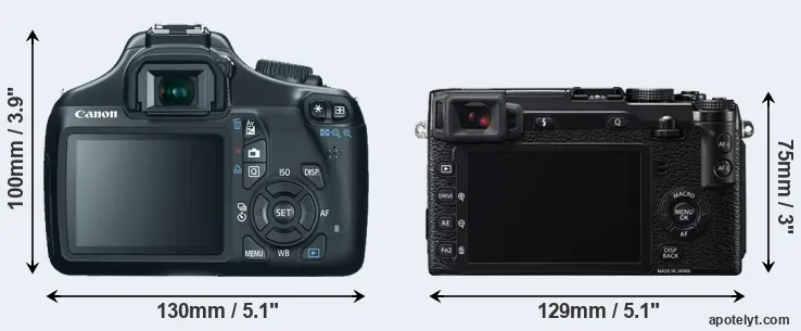 Comparison T3 or X-E2 rear