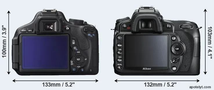 Comparison T3i or D90 rear