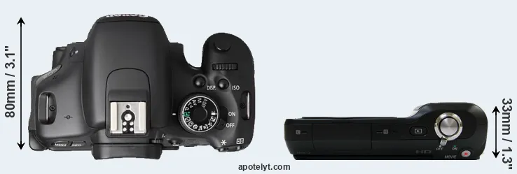 Compare T3i versus NEX-3 top