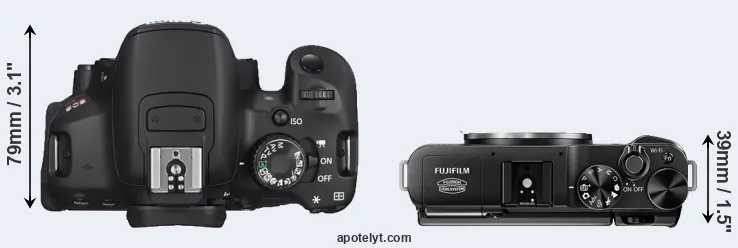Compare T4i versus X-M1 top