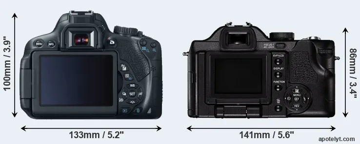 Comparison T4i or V-LUX 1 rear