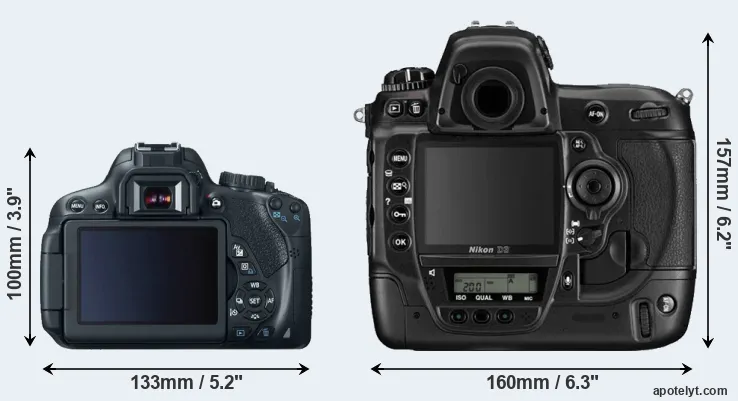 Comparison T4i or D3 rear