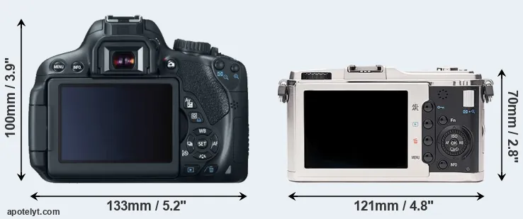 Comparison T4i or E-P1 rear
