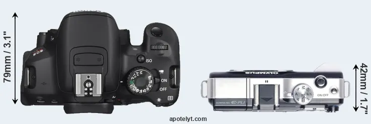 Compare T4i versus E-PL1 top
