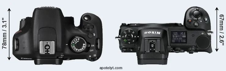 Compare T5 versus Z6 top