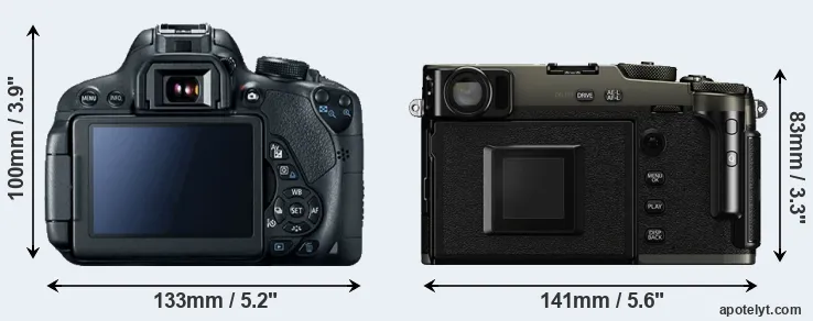 Comparison T5i or X-Pro3 rear