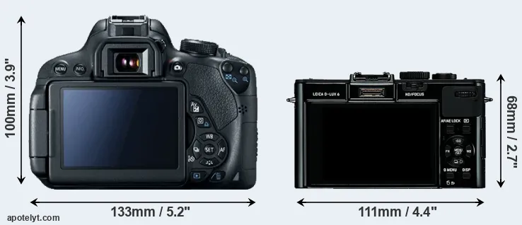 Comparison T5i or D-LUX 6 rear