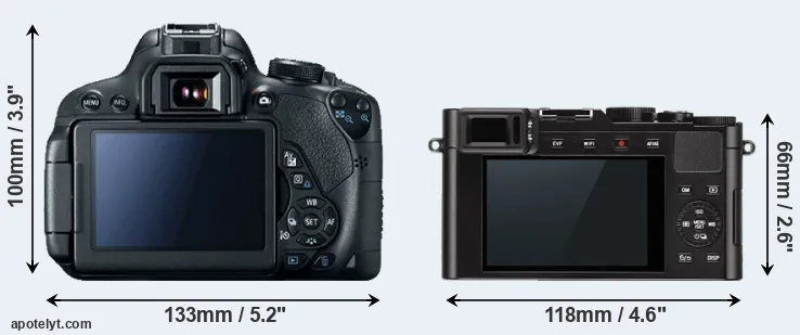 Comparison T5i or D-LUX Typ 109 rear