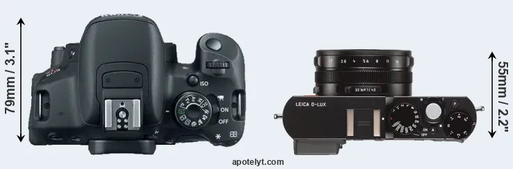 Compare T5i versus D-LUX Typ 109 top