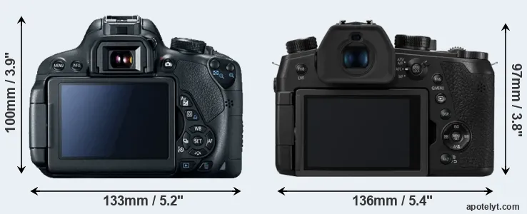 Comparison T5i or FZ1000 II rear