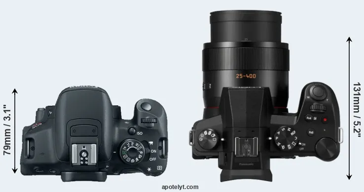 Compare T5i versus FZ1000 II top