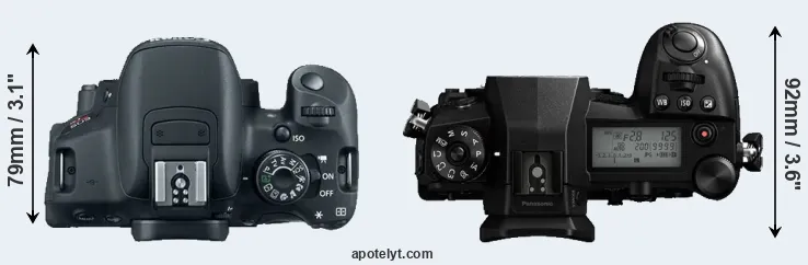 Compare T5i versus G9 top