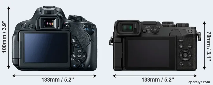 Comparison T5i or GX8 rear
