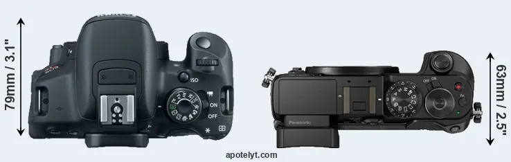 Compare T5i versus GX8 top