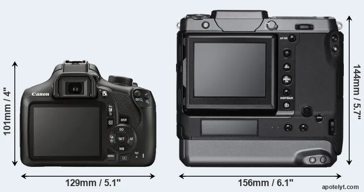 Comparison T6 or GFX 100 rear