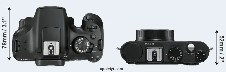 Compare T6 versus X2 top