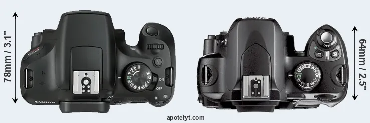 Compare T6 versus D40X top